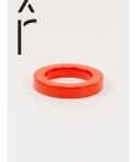 Round orange lacquered bracelet with straight edge size S