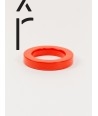 Round orange lacquered bracelet with straight edge size S