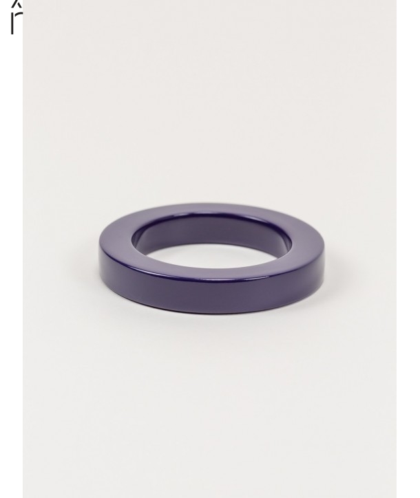 Round purple lacquered bracelet with straight edge size S