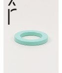 Round green mint lacquered bracelet with straight edge size XS