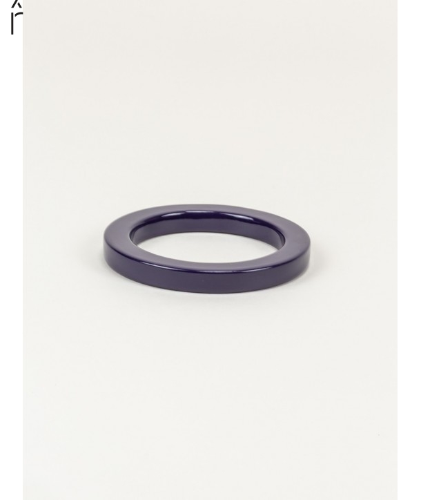 Round purple lacquered bracelet with straight edge size XS