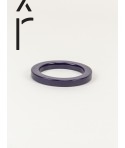 Round purple lacquered bracelet with straight edge size XS