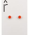 Orange and gray-blue lacquered pastille earrings