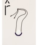 Pendentif "Astre" en corne blonde et laque violet