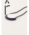 Astre" pendant in blond horn with purple lacquer"