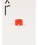 Jonque ring in blond horn and orange lacquer