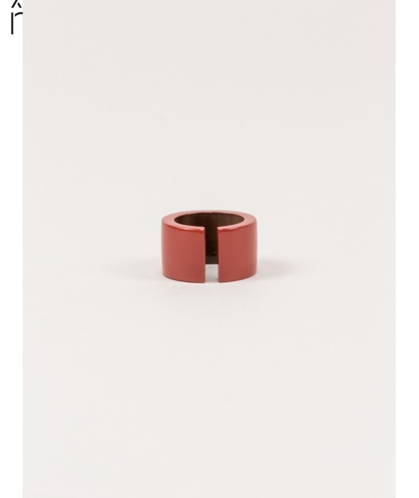 Jonque ring in horn and brick lacquer