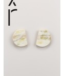 Rayon" earrings in blond horn"