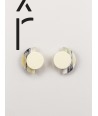 Terrace earrings in marble horn and white lacquer