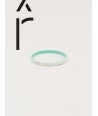 Bandeau" thin bracelet in blond horn and mint green lacquer"