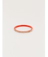 Bandeau" bracelet in blond horn and orange lacquer"