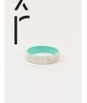 Bandeau" medium bracelet in blond horn and mint green lacquer"