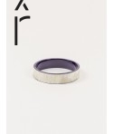 Bandeau" medium bracelet in blond horn and purple lacquer"