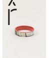 Bandeau medium bracelet in horn and brick lacquer
