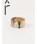 Bandeau thick bracelet in blond horn in Size M