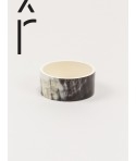 Bandeau wide bracelet in horn and ivory lacquer