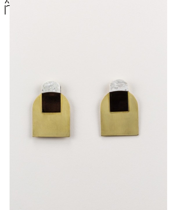 Stone & Brass Arche earrings