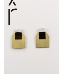 Boucles d'oreilles Laiton pierre