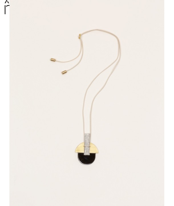 Stone & brass Envol pendant