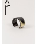 Open bracelet reel in black horn