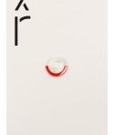 Broche "Couchant" en corne blonde avec laque orange