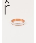 Hammered copper thin bangle with white lacquer