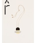 Stone & brass Horizon pendant