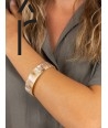 Bandeau medium bracelet in blond horn in Size M