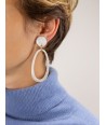 Pierced oval earrings in hoof