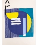 Square silk scarf 90x90 hand-rolled sewing