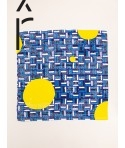 Square silk scarf 90x90 hand-rolled sewing
