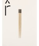 Set de 6 paires de baguettes en bambou et corne noire