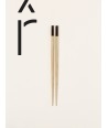 Set de 6 paires de baguettes en bambou et corne noire