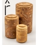 Set of boxes in natural cinnamon
