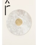 Dessous de plat rond insert laiton en pierre naturelle et laiton