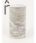 Very long narrow cylindrical box in stone with natural stone lid