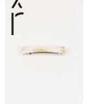 Petite barrette rectangulaire en corne blanche