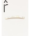 Long rectangular barrette in blond horn