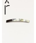 Longue barrette fine en corne noire