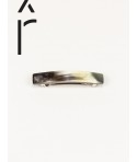 Small rectangular barrette in black horn 90x15x4mm