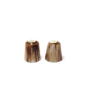 Petites salière et poivrière en corne blonde