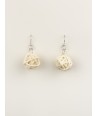 Double rattan bead earrings