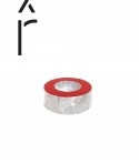 Red lacquered stone candle holder
