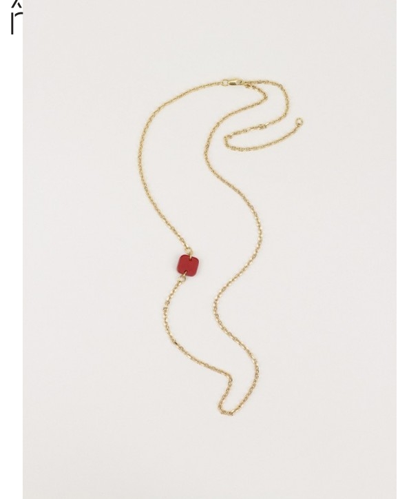 "Fire" chain in brass and red lacquer