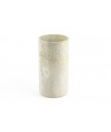 Grand vase pour fleurs sèches cylindrique étroit en pierre naturelle