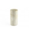 Long narrow cylindrical vase in natural stone