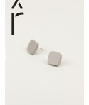 Boucles d'oreilles en corne et laque "Gris Métal"