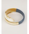 Gray-blue lacquered snake-shaped bracelet