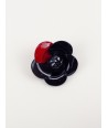 Red lacquered camellia brooch