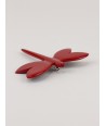 Red lacquered dragonfly brooch